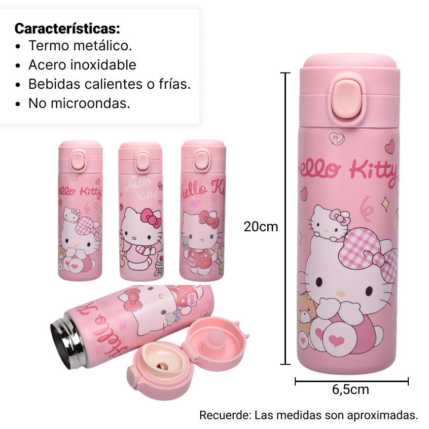 termo metalico 500ml personaje dim:6x6x20