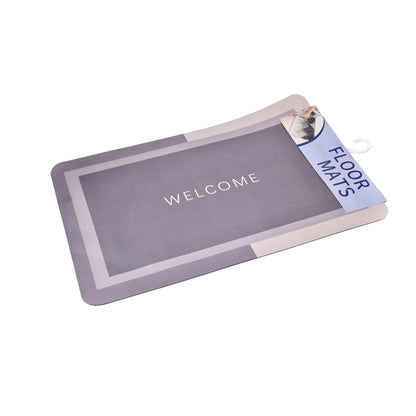 TAPETE DE BAÑO ABSORBENTE ANTIDESLIZANTE CAUCHO GRIS DIM:38X58