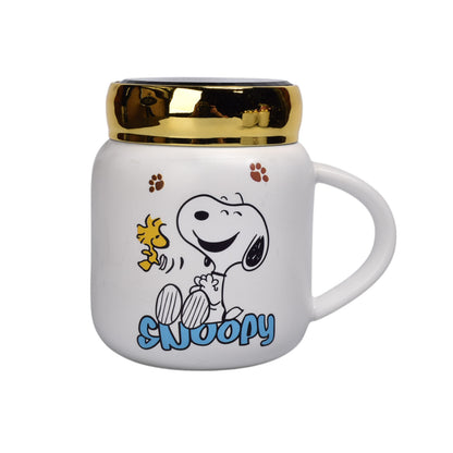 MUG POCILLO CERAMICA PERSONAJE CON TAPA ESPEJO 420ML