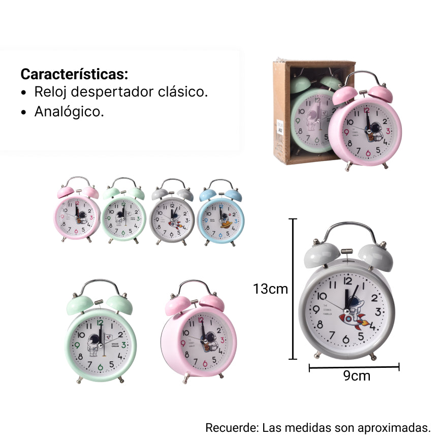 reloj despertador para niños dim: 10x6x14