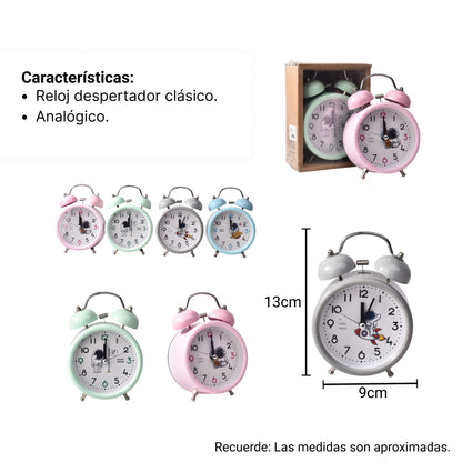 RELOJ DESPERTADOR PARA NIÑOS DIM: 10X6X14