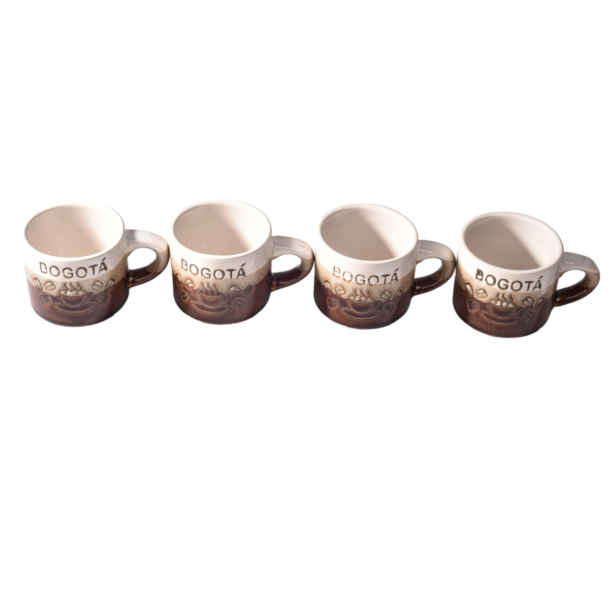 set 4pcs pocillos con base ceramica grande