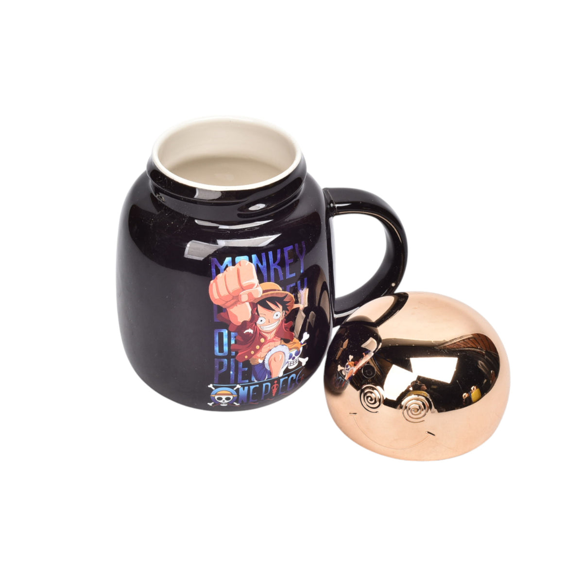 mug pocillo ceramica con tapa personaje 350ml dim:12x5