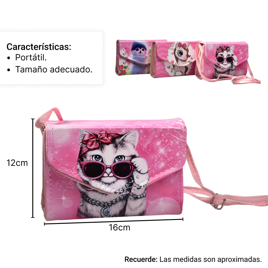 bolso de niña sintetico dim:16*11*4cm