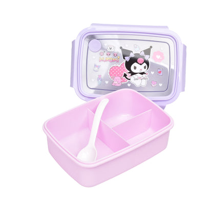 PORTACOMIDA PLASTICO 800ML PERSONAJE LILA DIM:18X13