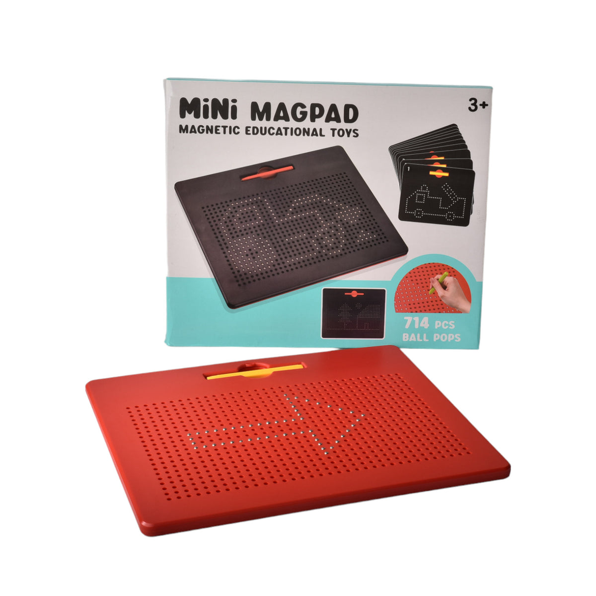 tablero magnetico con lapiz plastico negro y rojo dim:32x26c