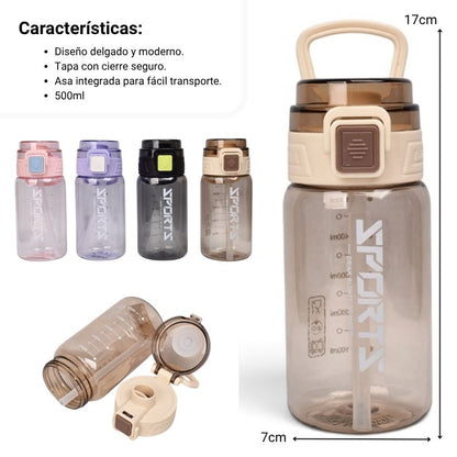 BOTELLA DE AGUA PLASTICO 500ML