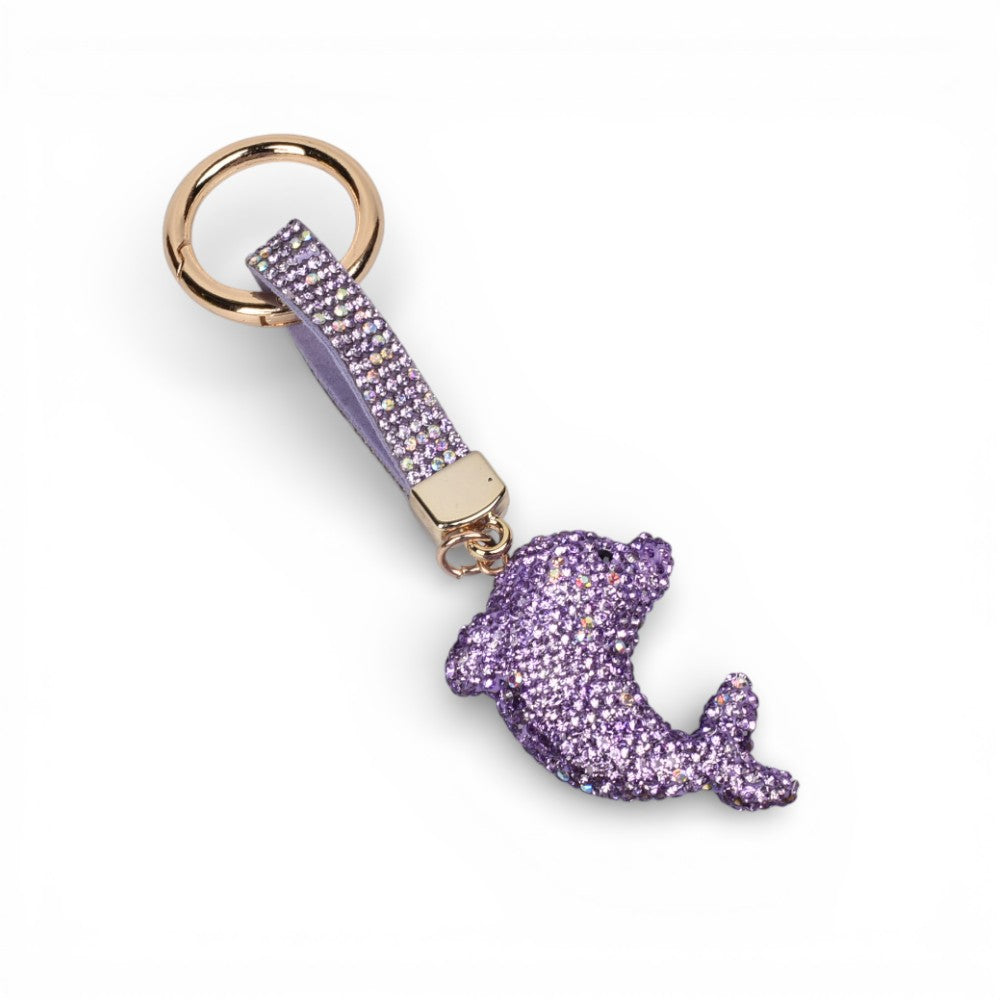 llavero resina y  metal delfin dim:6x5x1