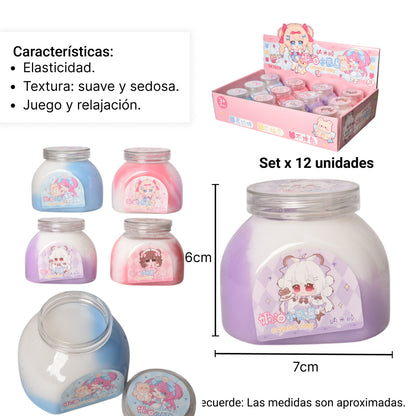 SLIME GEL MOLDEABLE PLASTICO VARIOS COLORES DIM:7X6