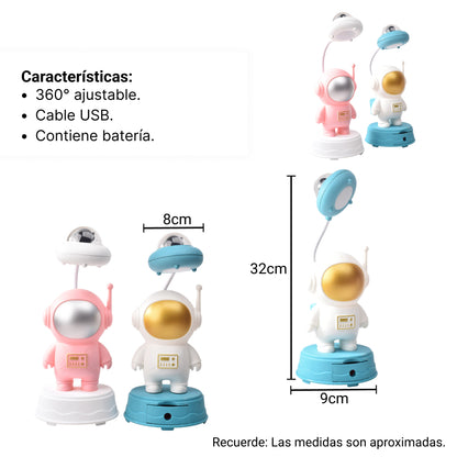 LAMPARA LED RECARGABLE ASTRONAUTA CON USB