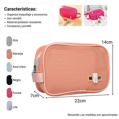COSMETIQUERA MAQUILLAJE ORGANIZADOR POLIESTER DIM:22X7X14
