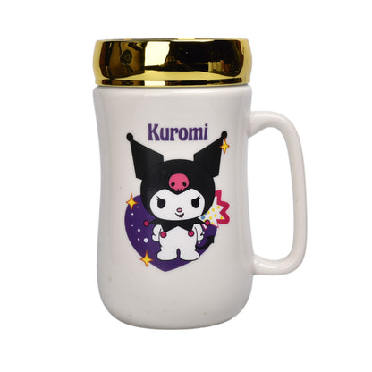 MUG POCILLO CERAMICA CON TAPA ESPEJO PERSONAJE 400ML DIM:7X7X13