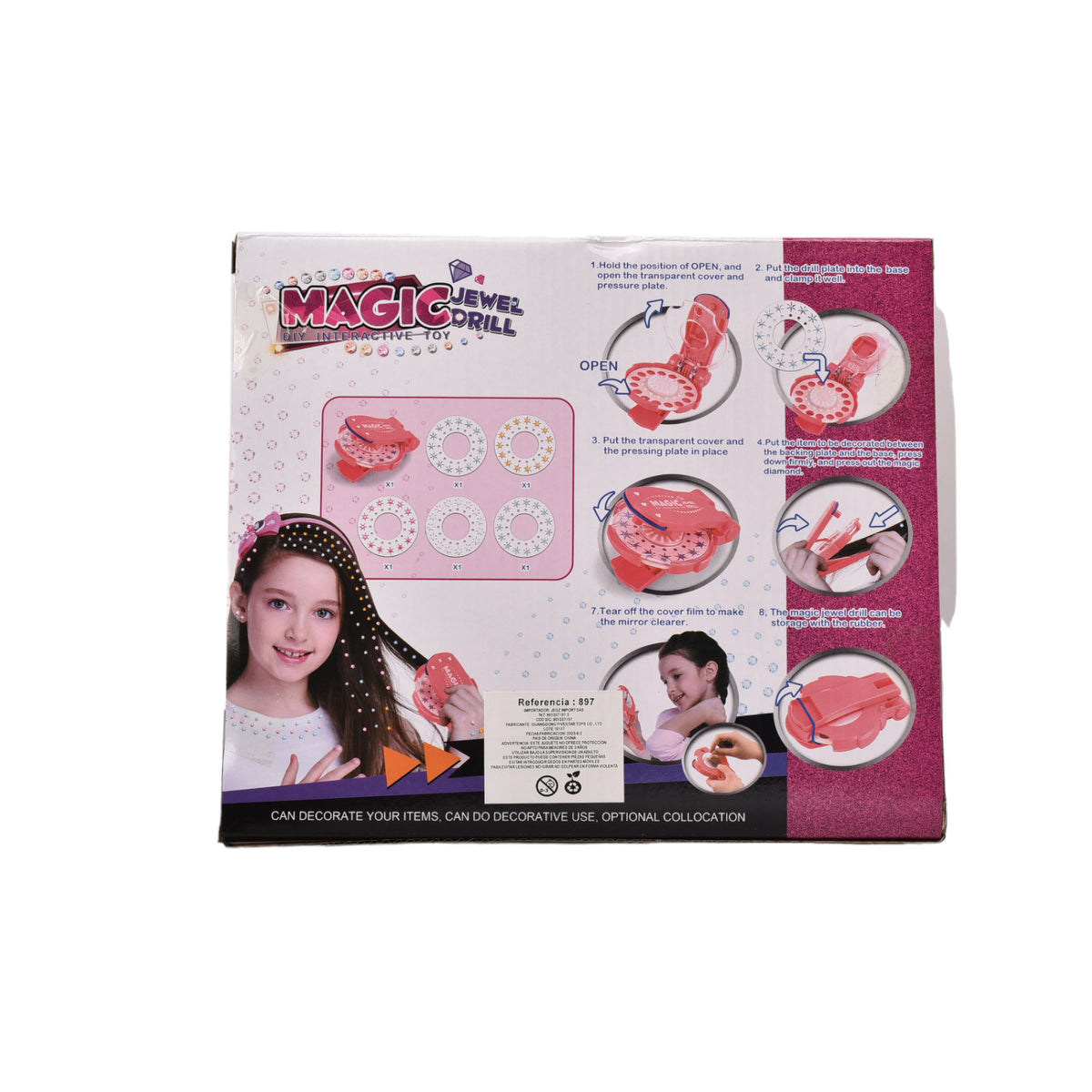 kit trenzador infantil de pelo niñas con accesorios