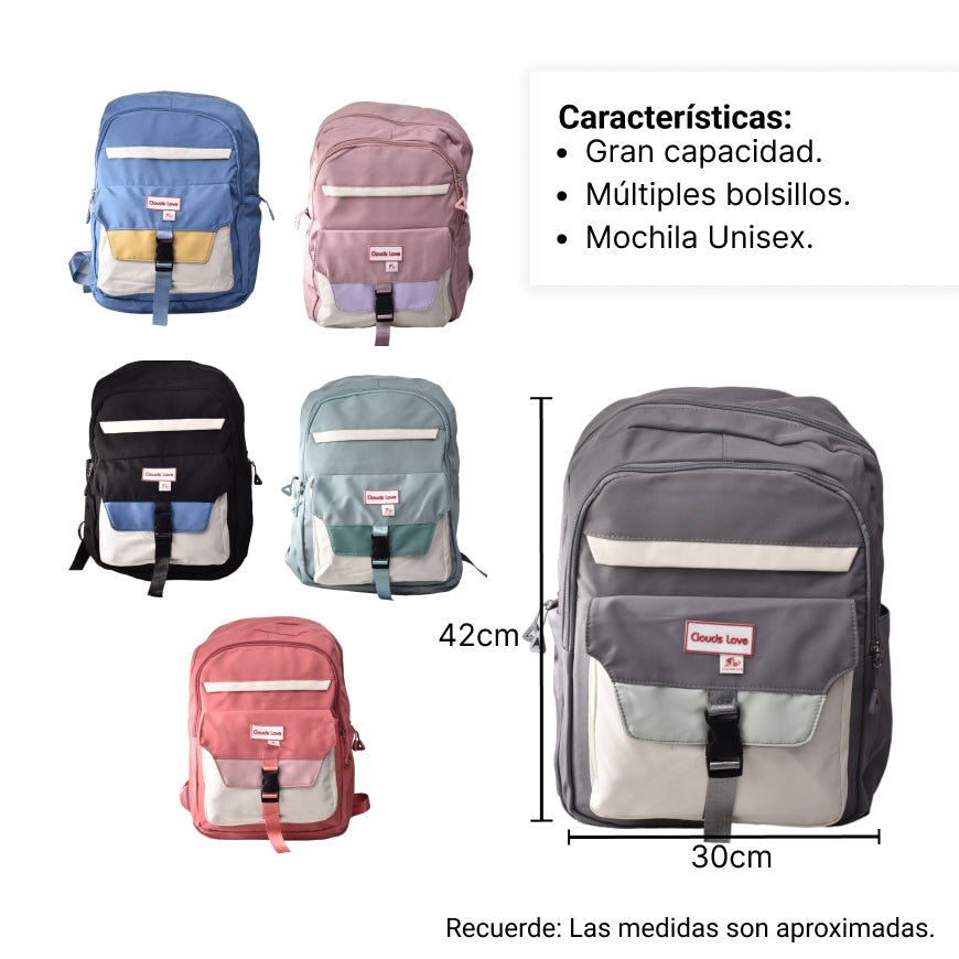 maleta mochila para mujer  grande en poliester