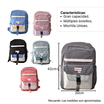 MALETA MOCHILA PARA MUJER  GRANDE EN POLIESTER
