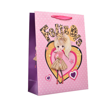 BOLSA REGALO EN PAPEL NIÑA TAMAÑO GRANDE