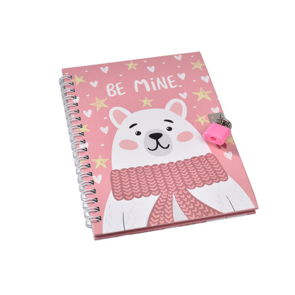 DIARIO PARA NIÑA CON CANDADO Y LLAVE DIM:13*17.5CM