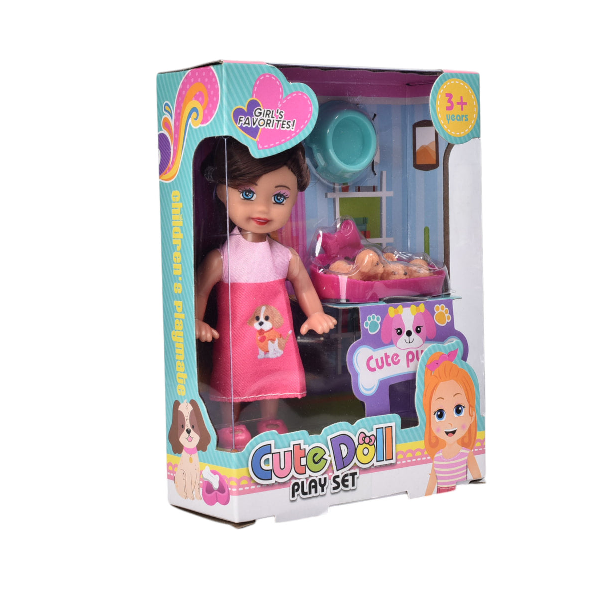 juguete muñecas pequeña plastico con accesorios dim:12x4x16