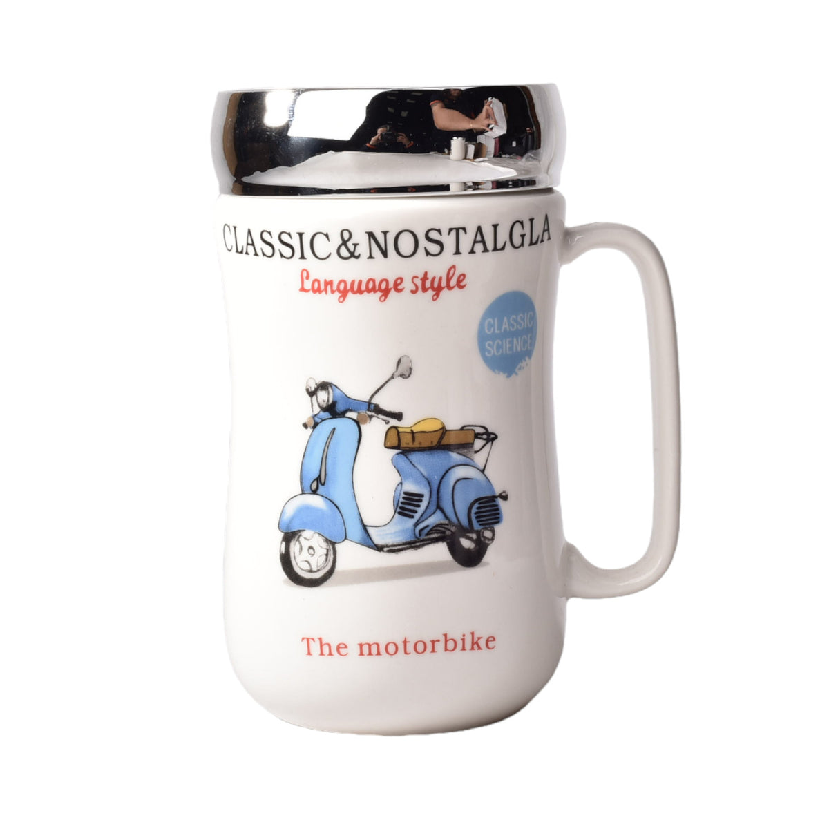 mug pocillo ceramica diferentes diseños con tapa de 400ml