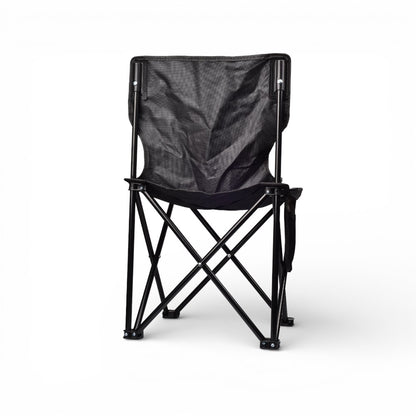 SILLA METAL POLIESTER DESPLEGABLE NEGRA DIM:39X39X65
