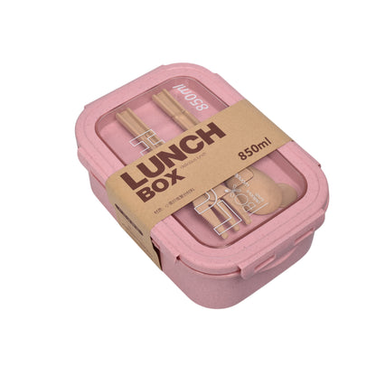 PORTACOMIDA PLASTICO CON CUBIERTOS 850ML DIM:18X13X7