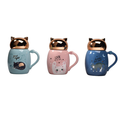 MUG POCILLO EN CERAMICA DE GATO DIM:8x11x13CM