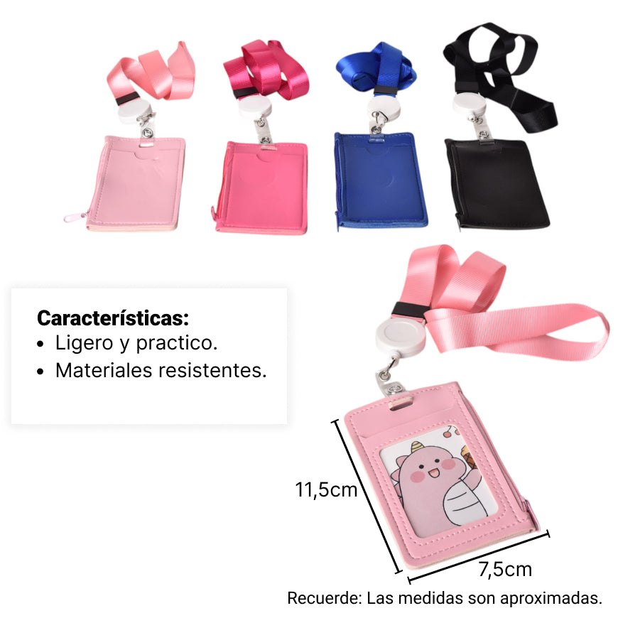 portacarnets plastico-poliester dim:11x7x1cm