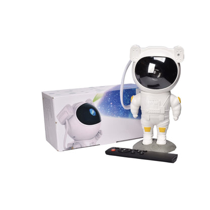 PROYECTOR CON CABLE USB RECARGABLE FORMA ASTRONAUTA PLASTICO