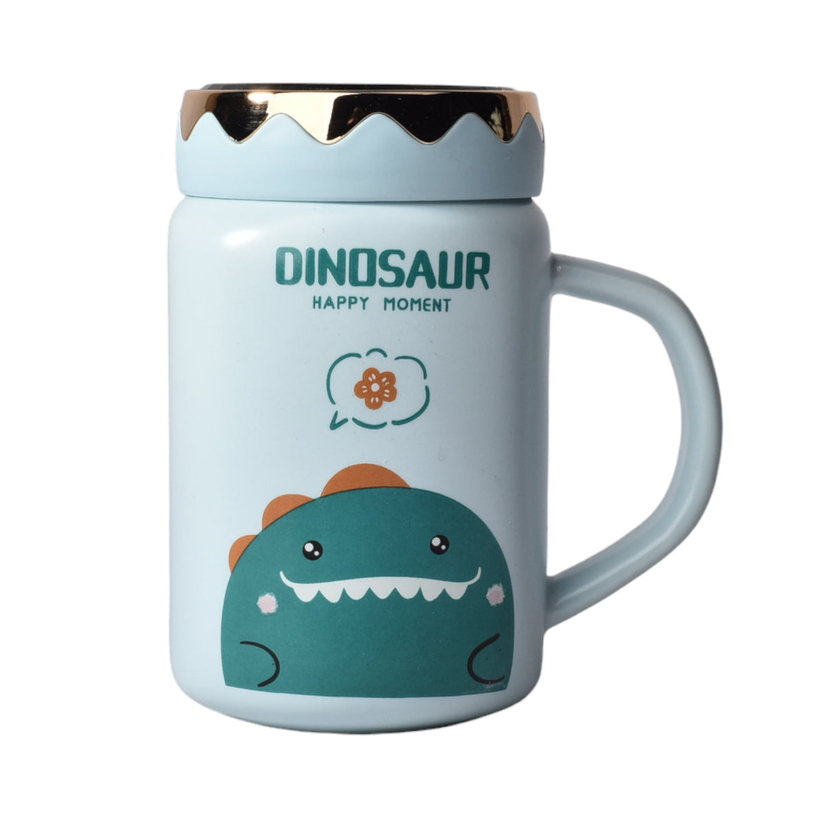 mug pocillo ceramica diseños de animales con tapa de 450ml