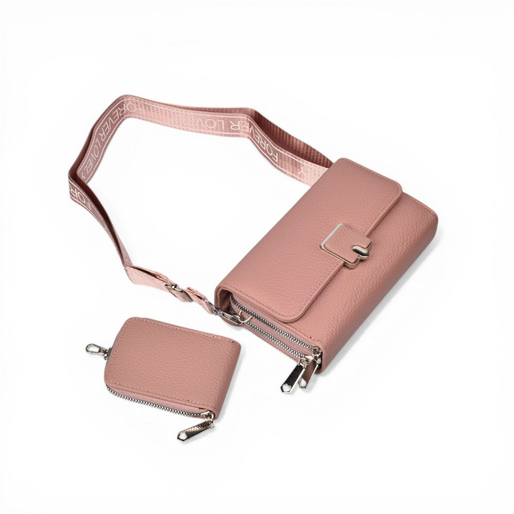 bolso para dama sintetico con monedero dim: 19x12x5
