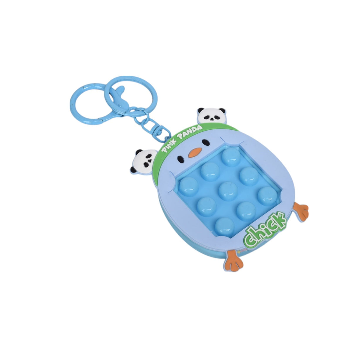 llavero plastico forma de juego azul verde dim:7x6x1