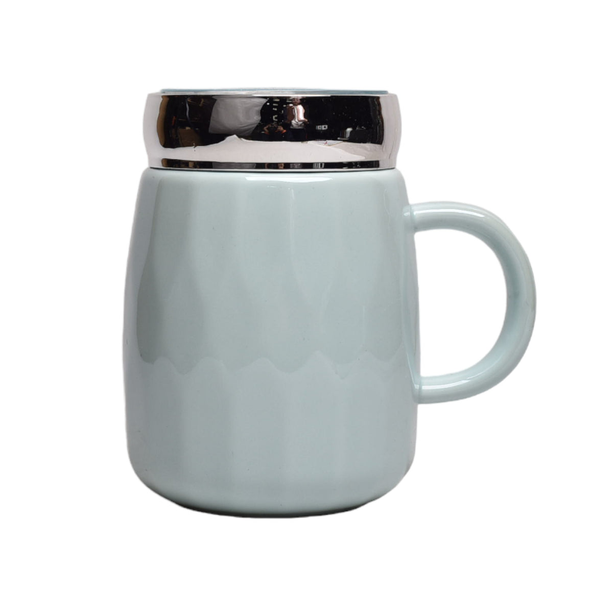 mug pocillo con tapa en ceramica