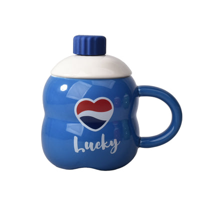 MUG POCILLO FORMA DE BOTELLA DE GASEOSA CERAMICA GRANDE