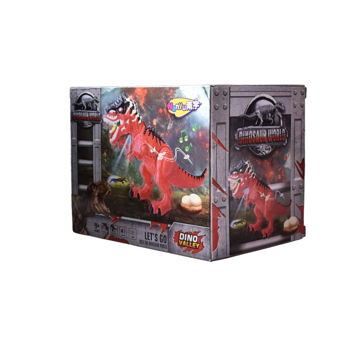 juguete dinosaurio con movimiento luces y sonido
