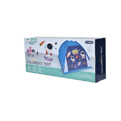 JUGUETE TIENDA DE ACAMPAR PLASTICO NIÑOS AZUL DIM:38X8X16