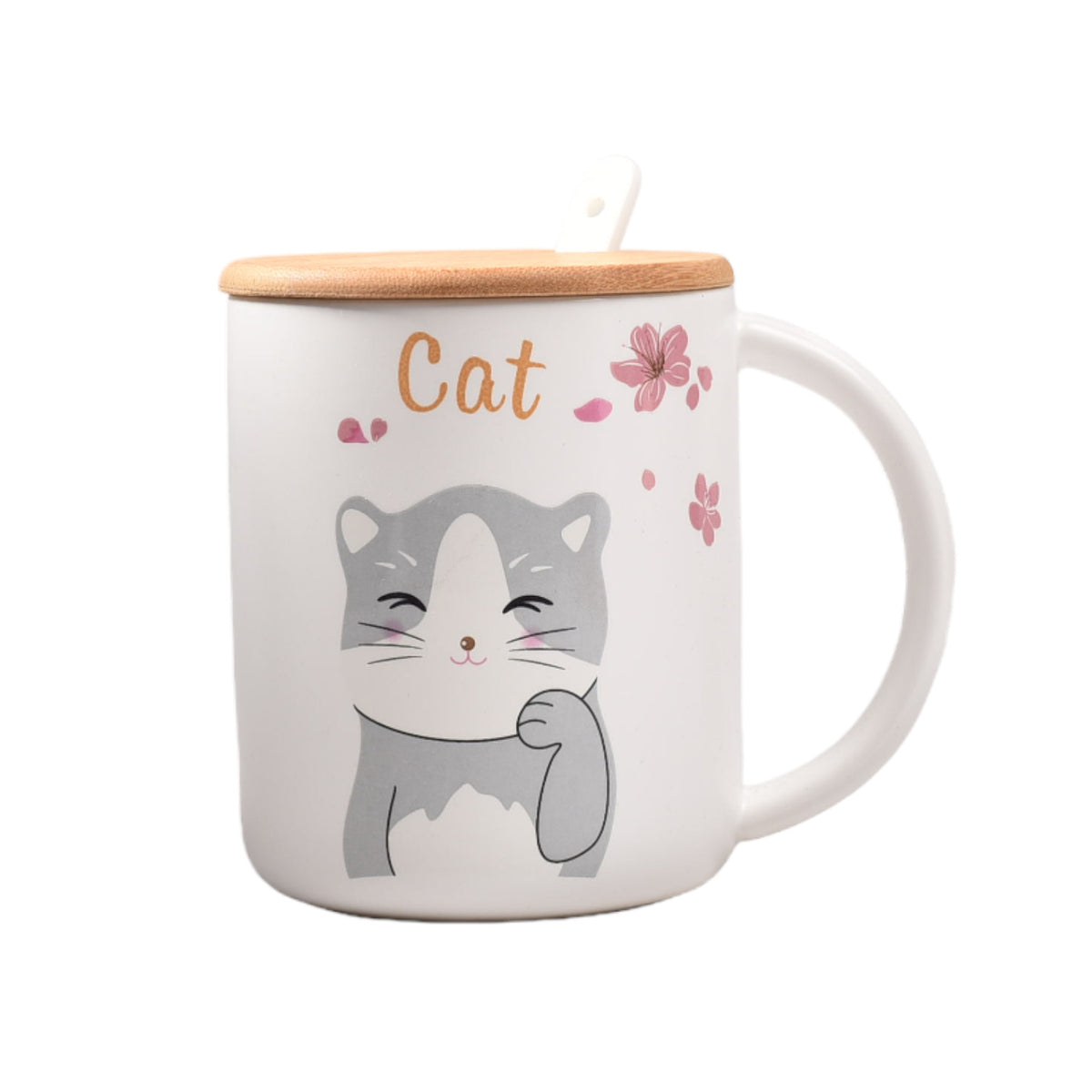 pocillo grande ceramica mug con cuchara