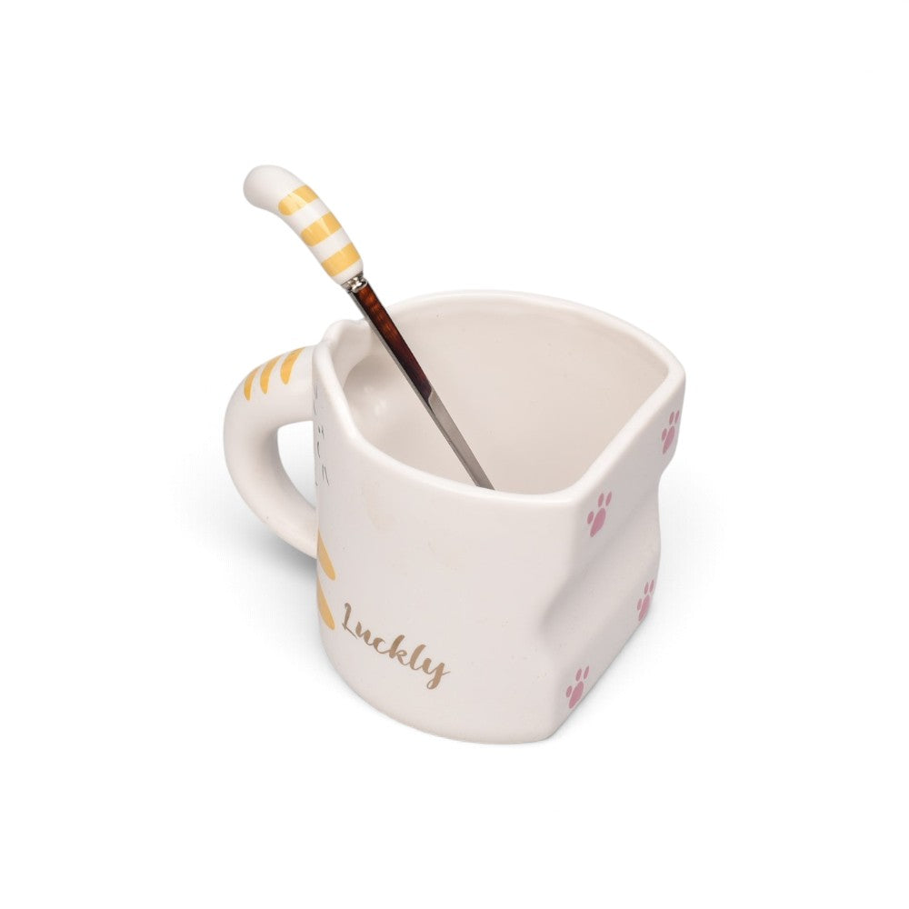 mug pocillo ceramica con cuchara 360ml