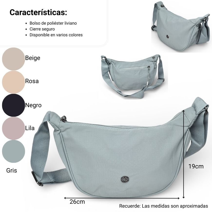 bolso para dama poliester dim:26x19x11
