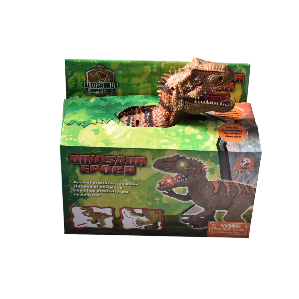 dinosaurio de juguete con movimiento luz y sonido (qf05-2)