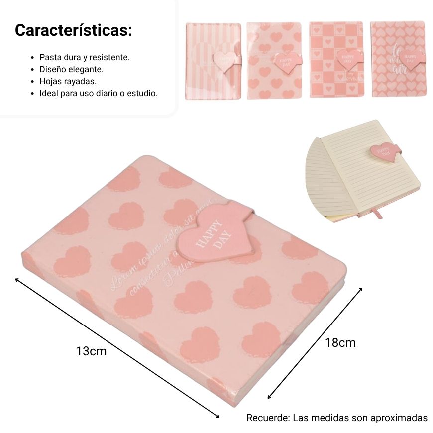 agenda diario cuaderno dim: 13x18