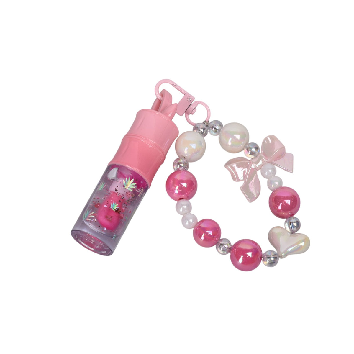 llavero con brillo plastico dim:9x2