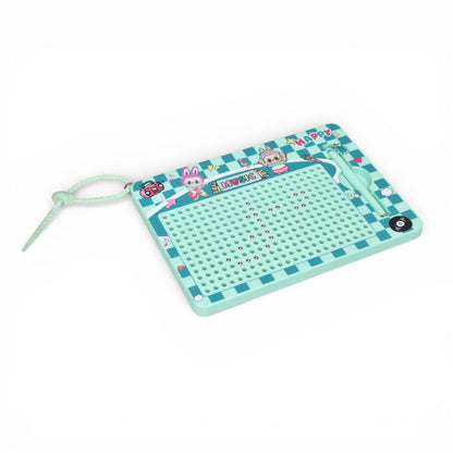 TABLERO MAGNETICO AZUL VERDE CON LAPIZ PLASTICO Y METAL DIM:14X20