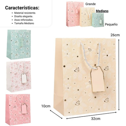 BOLSA REGALO M QZGZD-6676B-3 DIM:26X32X10CM