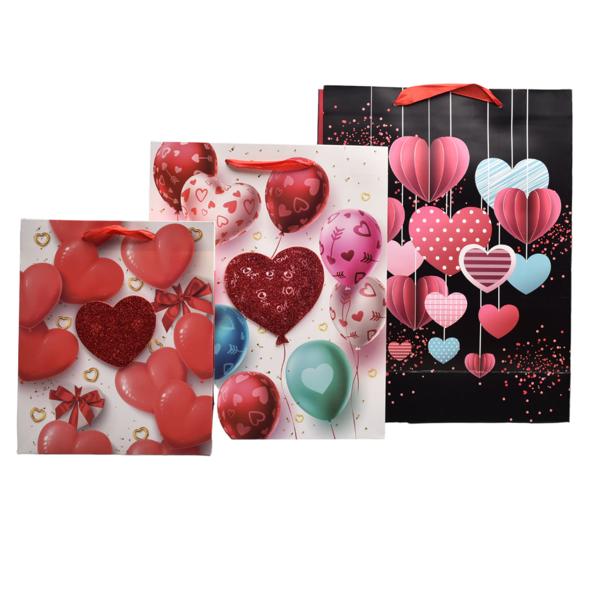 bolsa regalo en papel corazones pequeño
