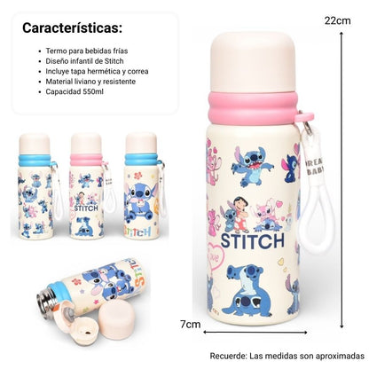 TERMO METALICO 550ML PERSONAJE DIM:7X7X22