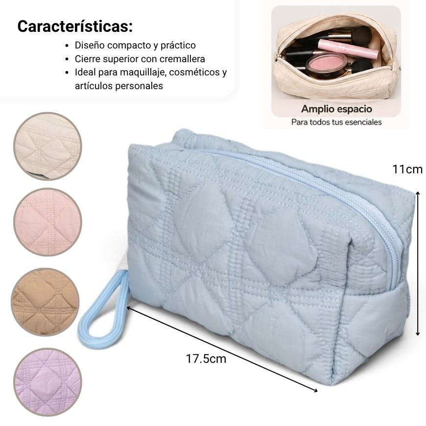 cosmetiquera organizador pvc dim: 17x17x11cm