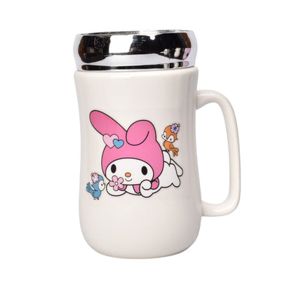 MUG POCILLO CERAMICA CON TAPA ESPEJO PERSONAJE 460ML DIM:14X7