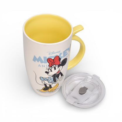 MUG POCILLO CON TAPA PLASTICA PERSONAJE 580ML DIM:8X8X15