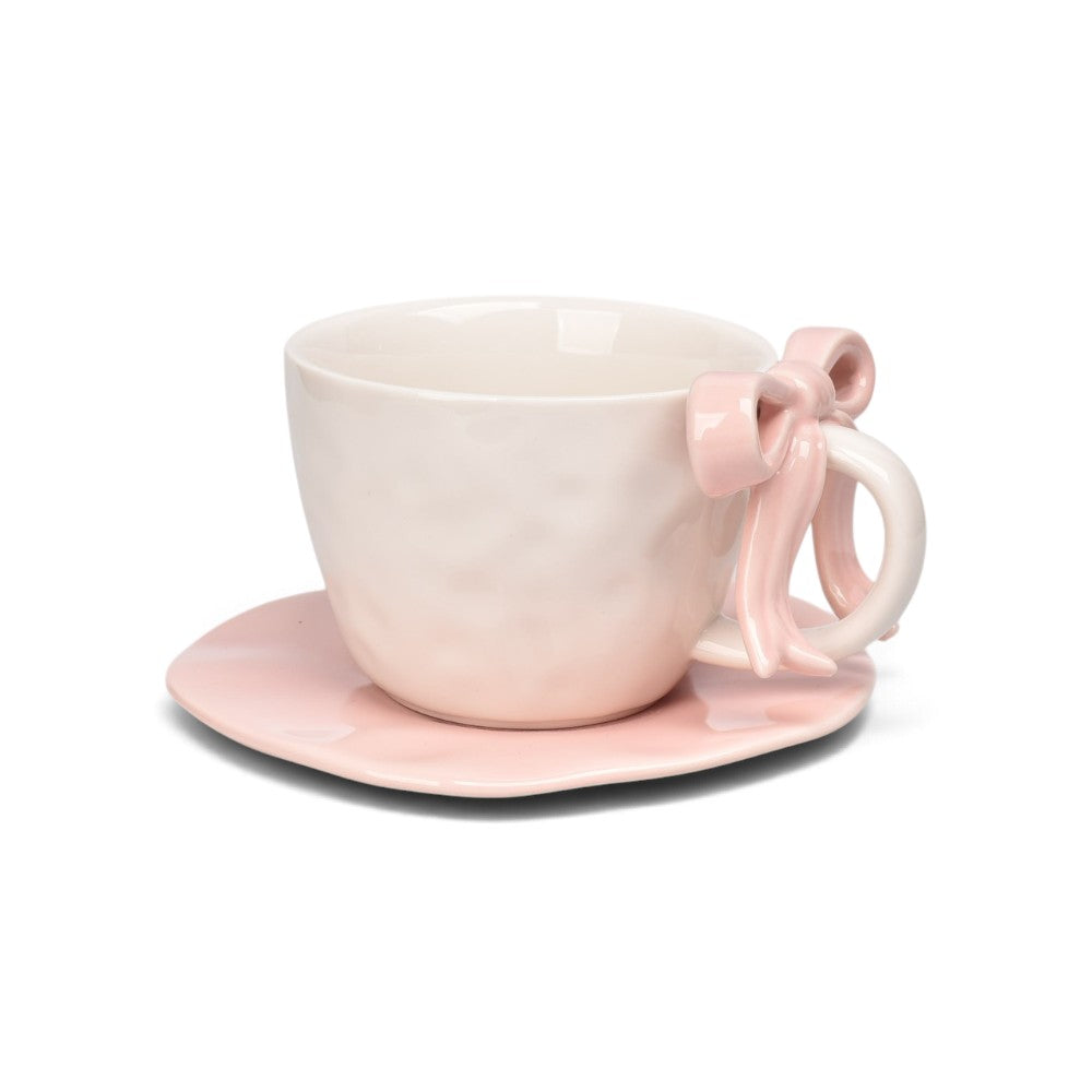 pocillo set con plato 330ml ceramica