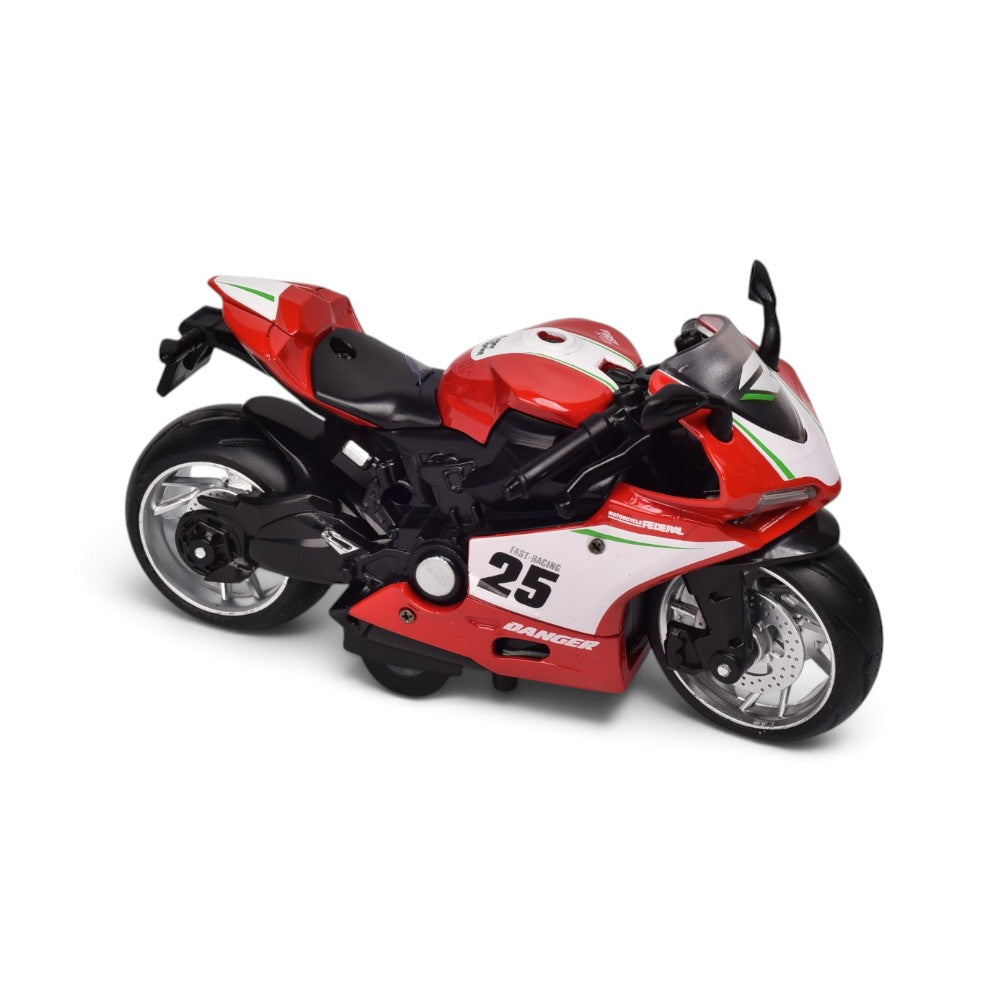 moto coleccionable metalica dim: 15 x 7.5 x 8 cm